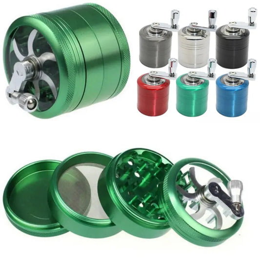 40Mm Herbal Crusher Tobacco Grinder Smoke Manual Kitchen Herb Metal 4 Layer Grinders Spice Mill Cigarette Accessories